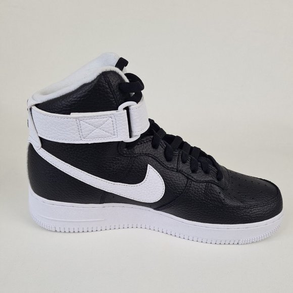 Nike Air Force 1 High '07 Shoes Black White Men's New - Picture 2 of 13